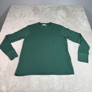 NWOT American Giant Womens Premium Slub Long Sleeve Crewneck T-Shirt L Green
